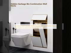 Stainless Steel Shower Niche Storage Compartments Tissue Box Trash Can And Toilet Brush Four In One