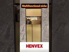 Stainless Steel Bathroom Concealed Trash Can with Built-in Tissue Box 718x298x140