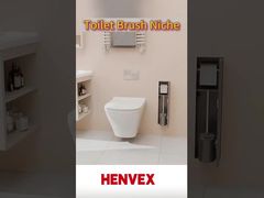 Modern Toilet Brush Cabinet 304 Stainless Steel Wall Niche 608x176x176mm 