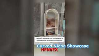 Curved Stainless Steel Display Niche