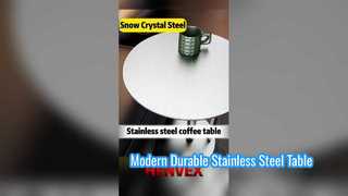 Modern 304 Stainless Steel Snowscape Coffee Table